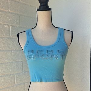 bebe sport rhinestone tank top